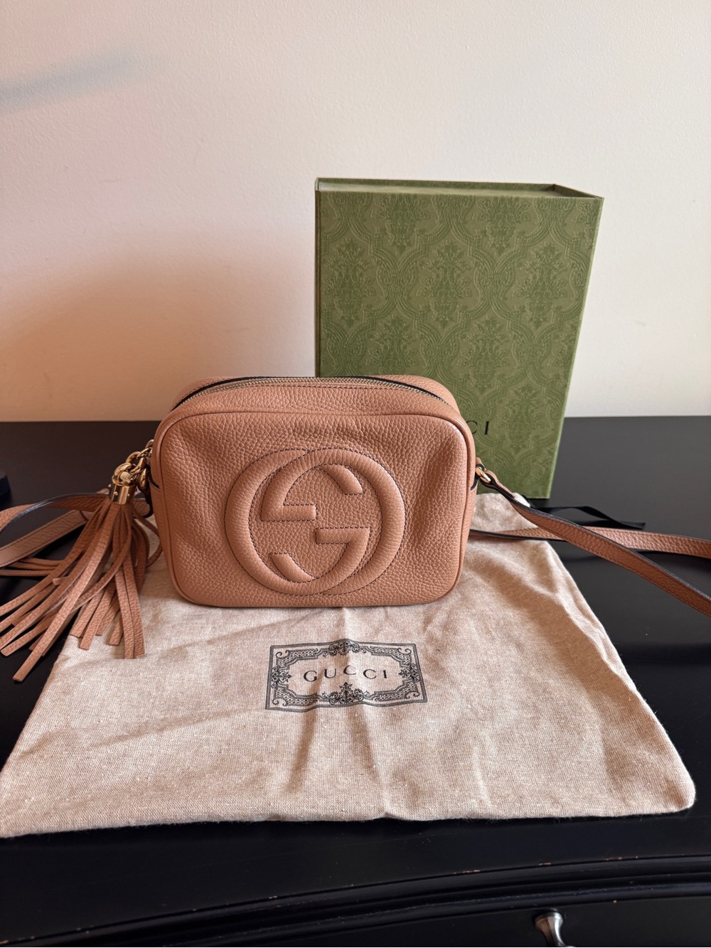 Gucci Soho Disco Bag Pebbled Leather Crossbody Bag